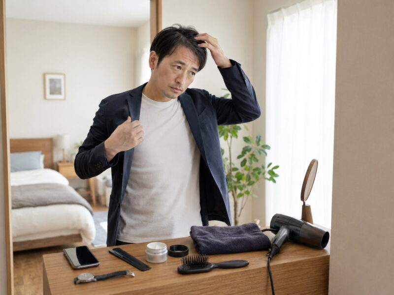 髪のセットが決まらなくなった男性へ